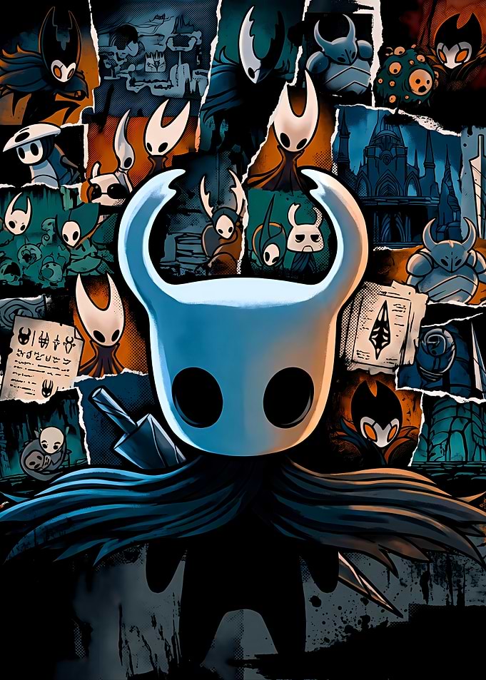 Hollow Knight Collage Poster
