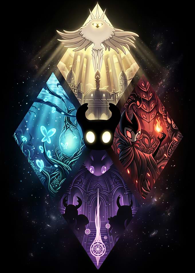 Hollow Knight Diamond Collage Art