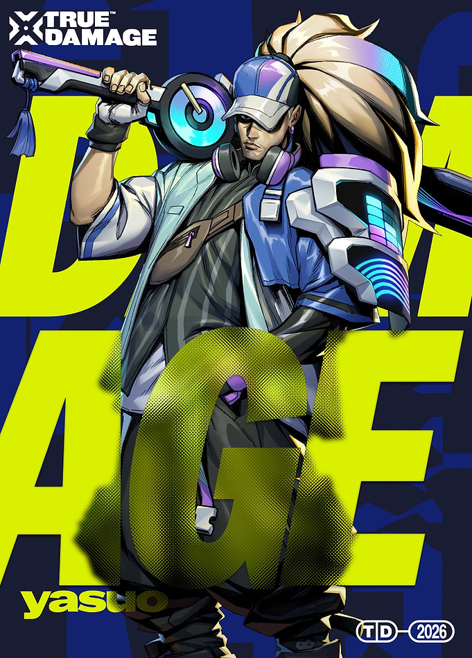 League of Legends - True Damage Yasuo, Navy and Lime
