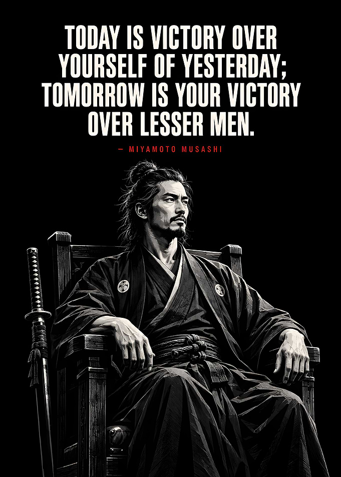 Miyamoto Musashi Samurai Quote Poster