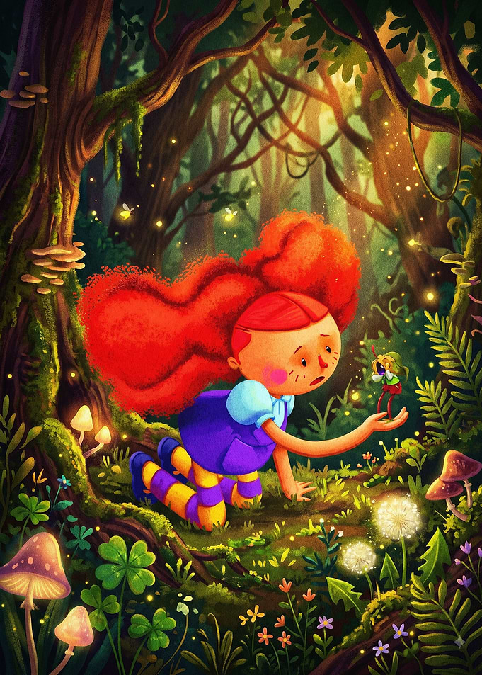 Magical Forest Girl Fantasy Art
