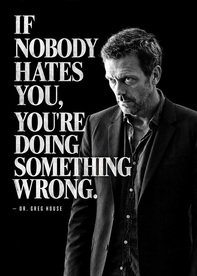 Dr. House Inspirational Quote Poster