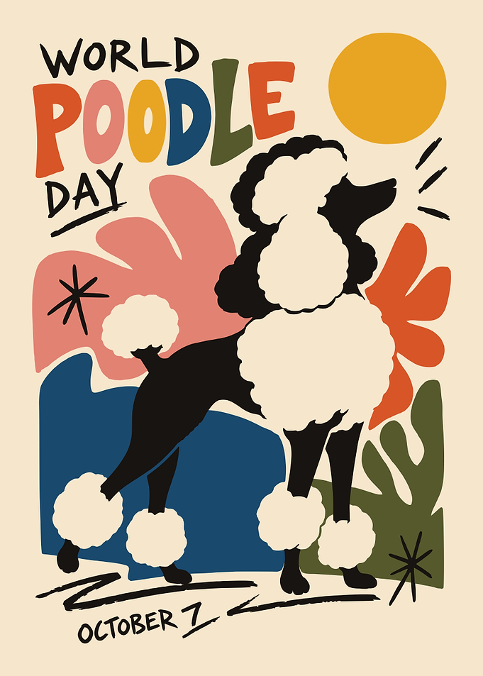 World Poodle Day Retro Poster