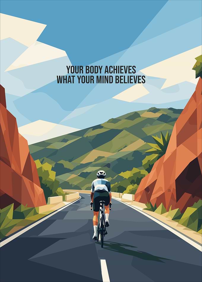 Inspirational Cycling Landscape Poster