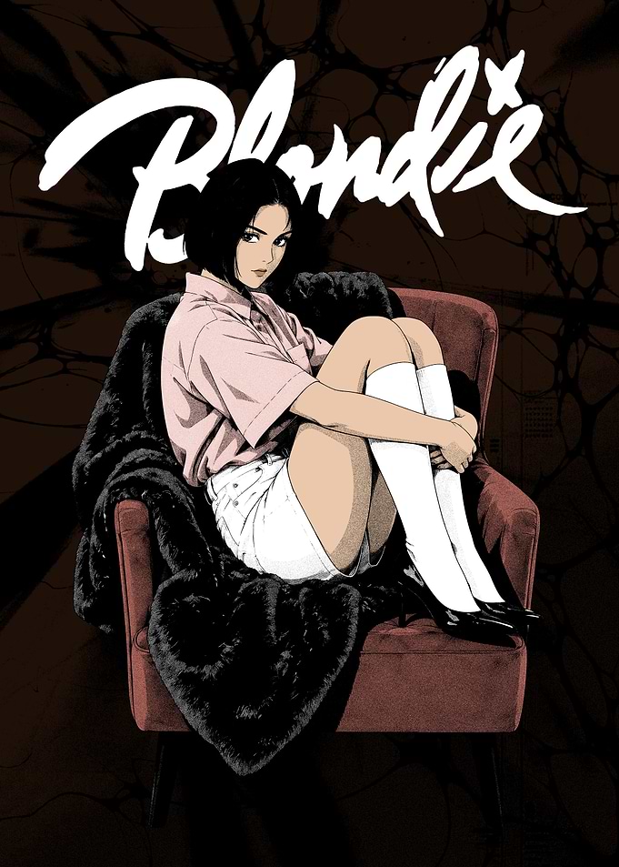 Blondie Anime Style Illustration