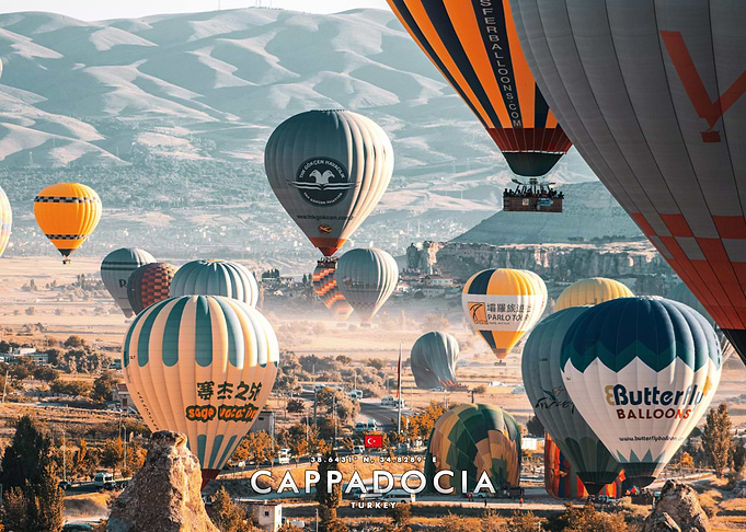 Hot Air Balloons Over Cappadocia Turkey
