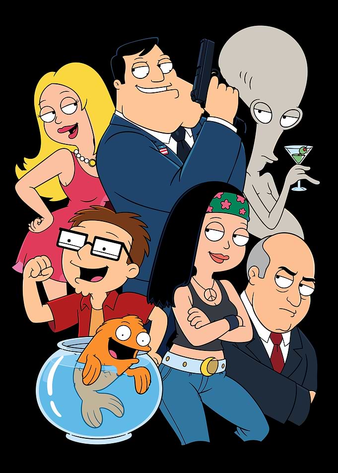 American Dad Main Cast Group Portrait