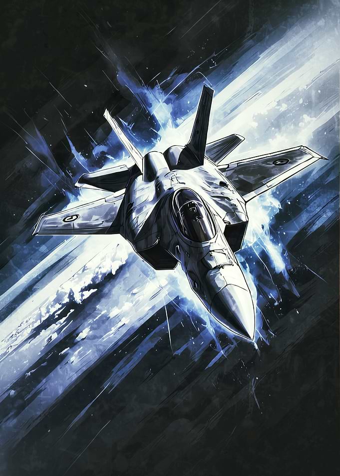 Dynamic F-35 Fighter Jet Illustration