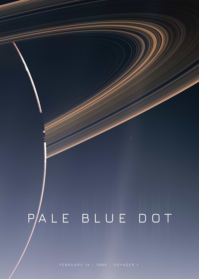 Pale Blue Dot Voyager Poster