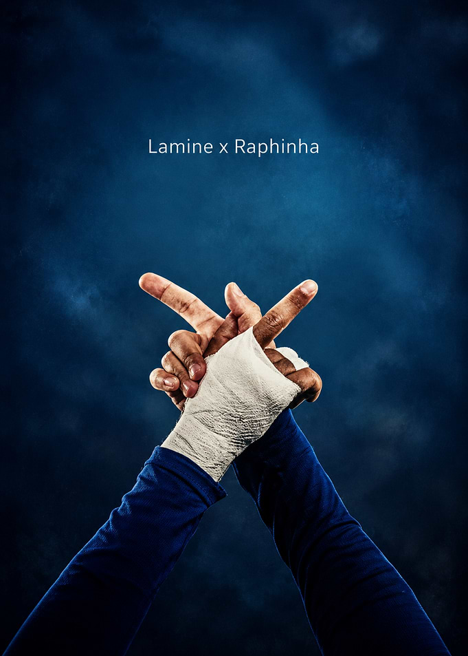 Lamine and Raphinha Hand Gesture Tribute