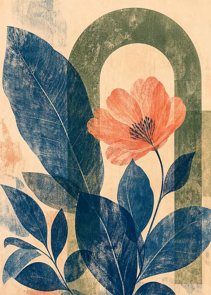 Abstract Floral Arch Wall Art