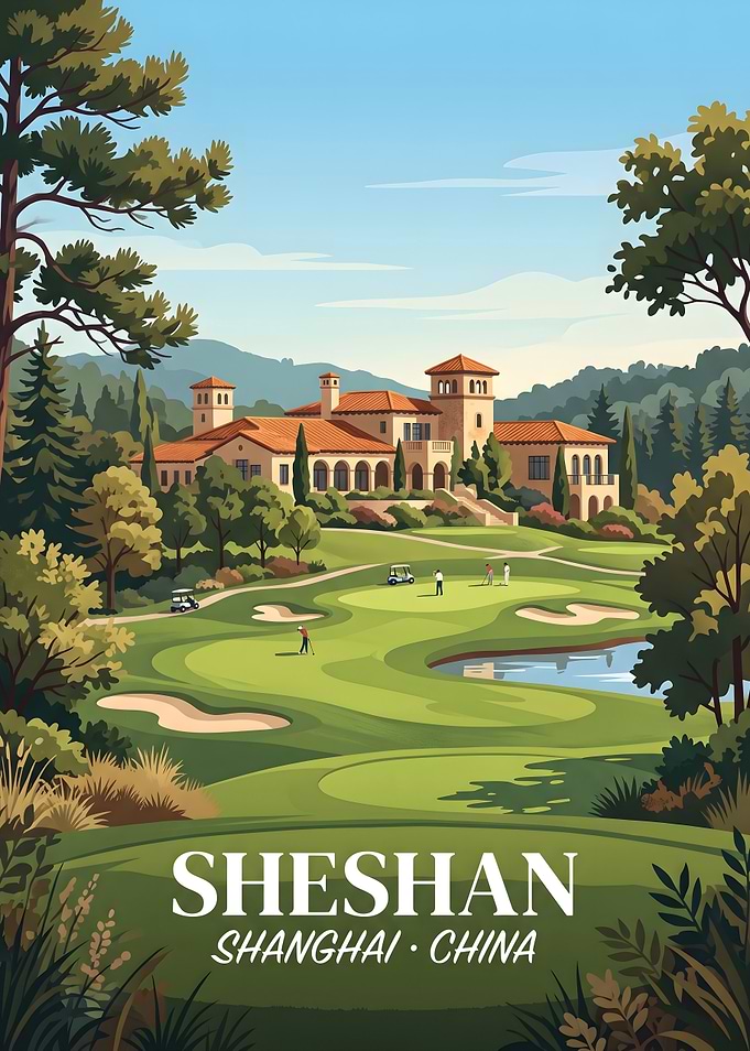 Sheshan Golf Club Shanghai Travel Poster
