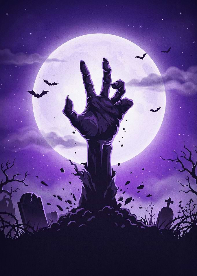 Zombie Hand Halloween Spooky Art