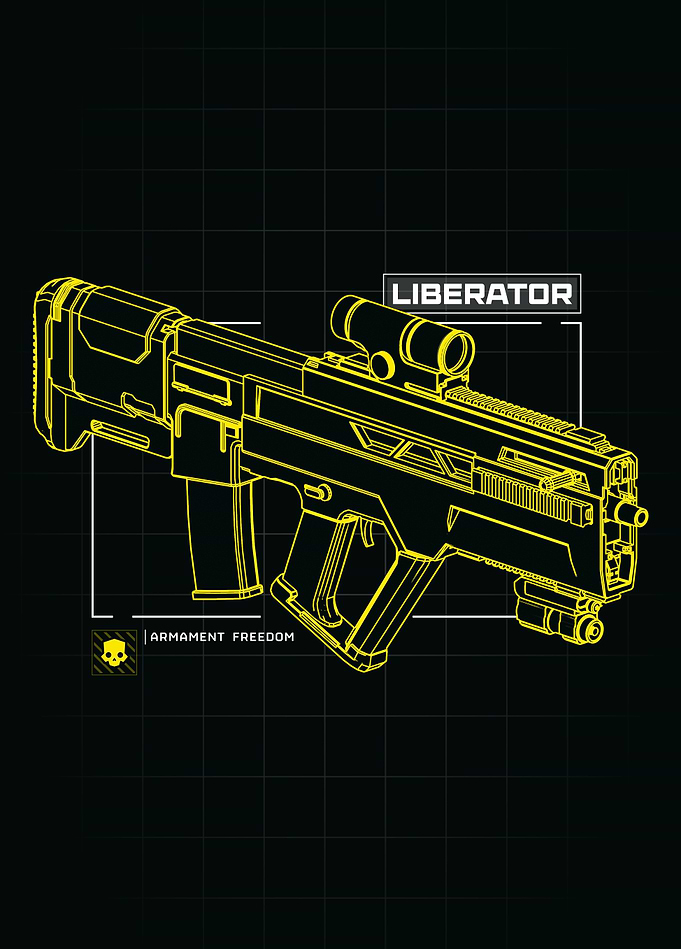 Helldivers II - Liberator Vertical, Electric Yellow