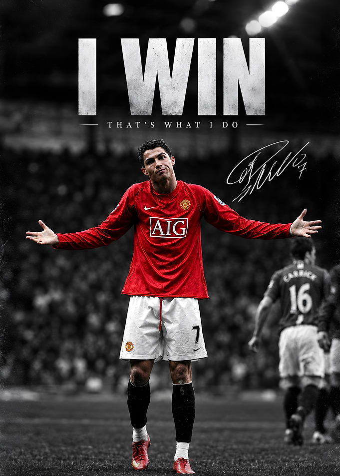 Cristiano Ronaldo Manchester United Poster