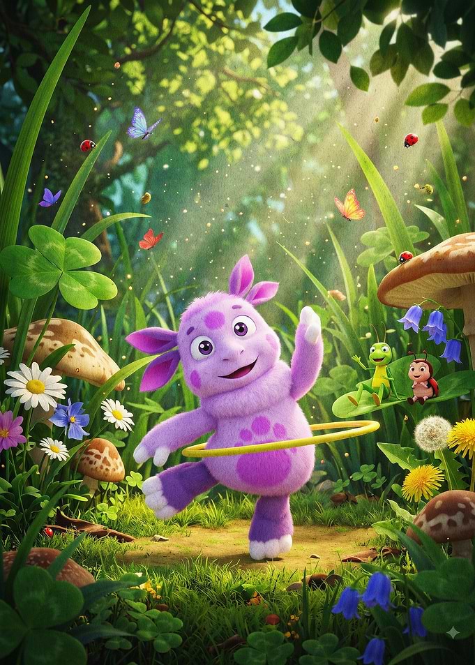 Purple Creature Forest Cute Art