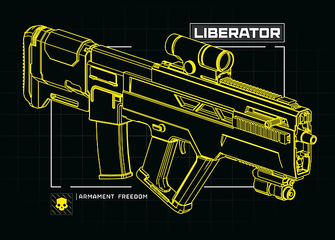 Helldivers II - Liberator Rifle in Electric Yellow