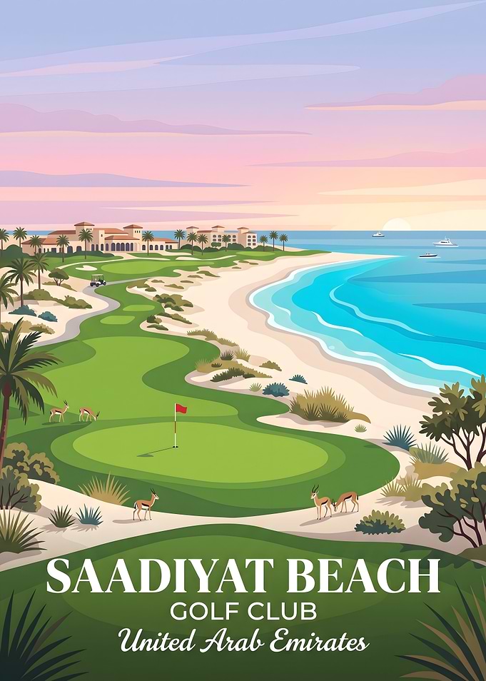 Saadiyat Beach Golf Club Travel Poster