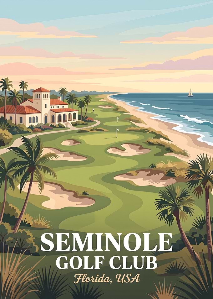 Seminole Golf Club Florida Travel Poster