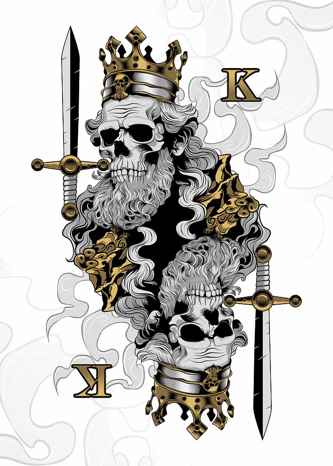 King of Skulls Playing Card