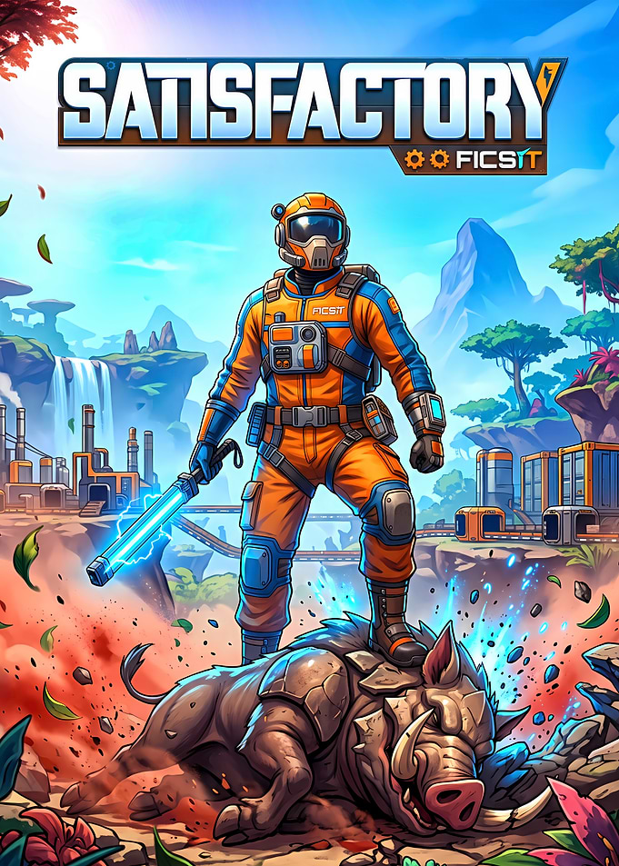 Satisfactory Game Key Art