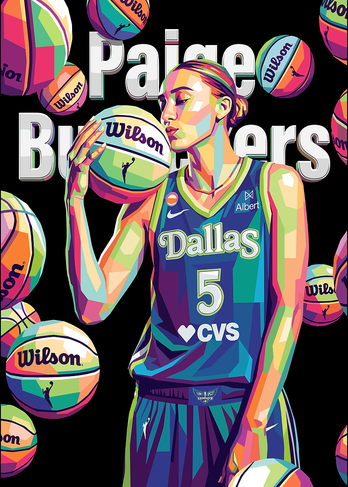 Paige Bueckers Pop Art Basketball Poster