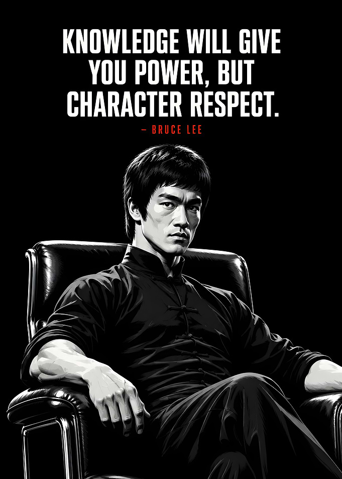 Bruce Lee Inspirational Quote Poster
