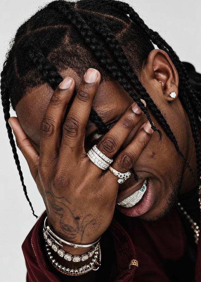 Travis Scott Portrait with Jewelry