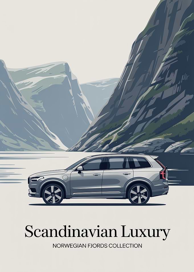 Volvo XC90 Scandinavian Luxury Poster