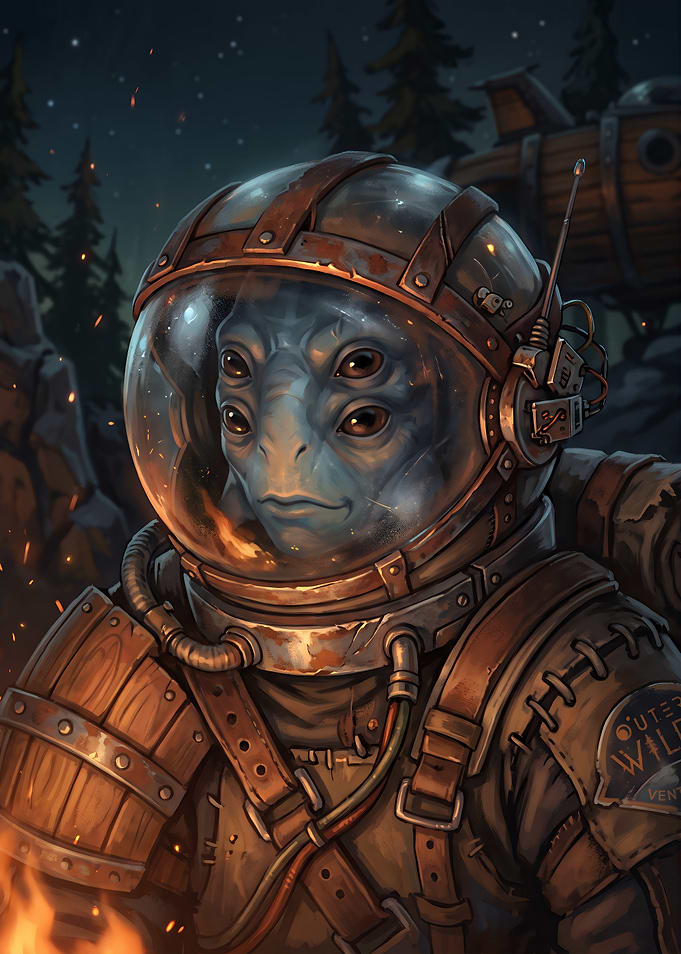 Outer Wilds Hearthian Astronaut Portrait