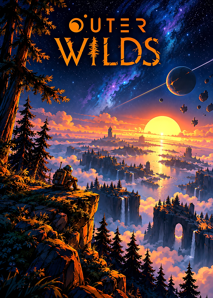 Outer Wilds Space Exploration Poster