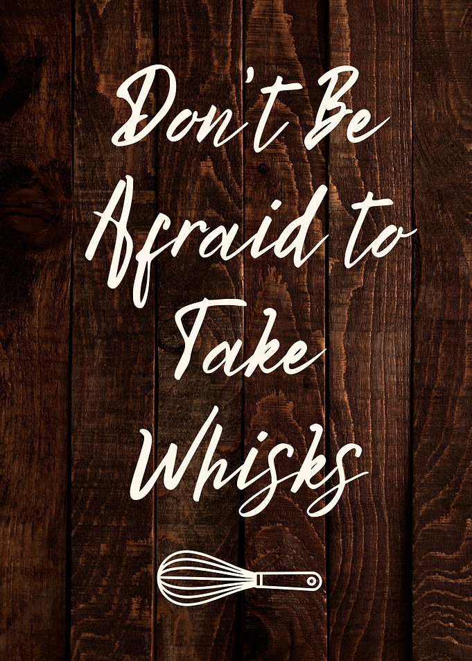 Funny Baking Whisk Pun Rustic Kitchen Baker Quote Wood Wall Art