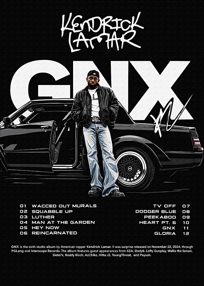 Kendrick Lamar GNX Album Cover Art