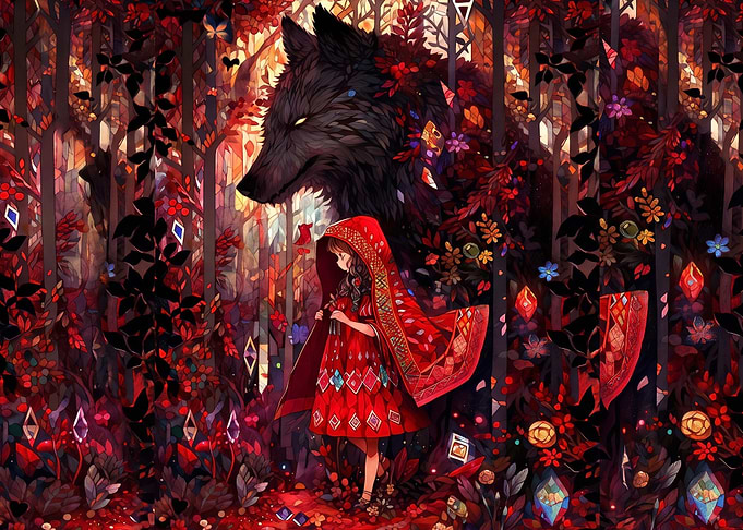 Little Red Riding Hood and Wolf