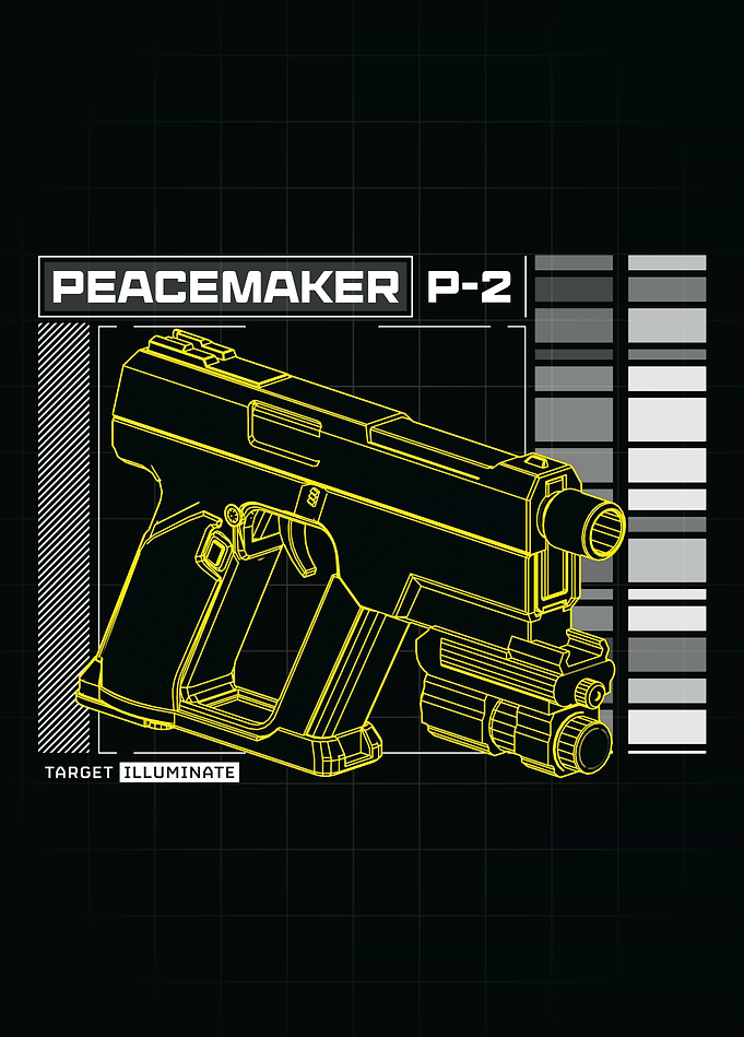 Helldivers II - Peacemaker P-2 Vertical, Electric Yellow