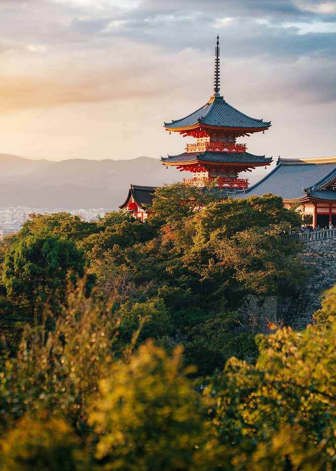 Kiyomizu-dera Temple at Sunset