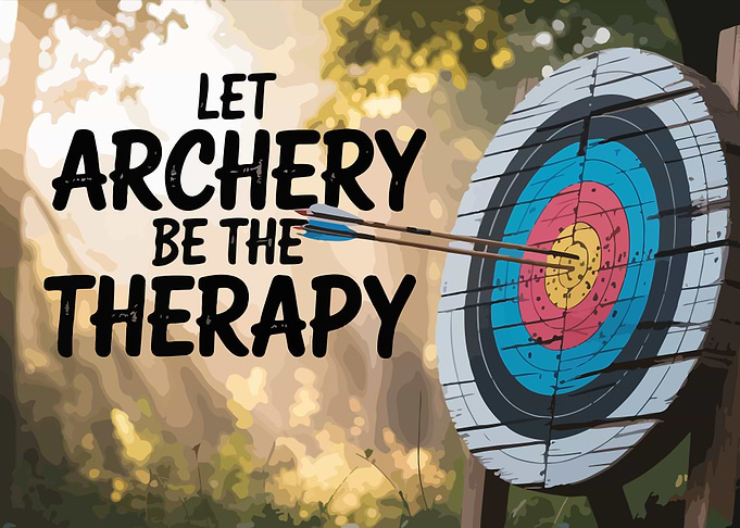 Let Archery Be The Therapy Poster