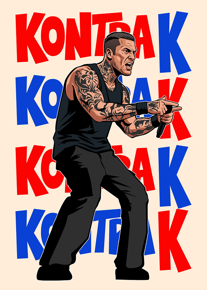 Kontra K Rapper Illustration
