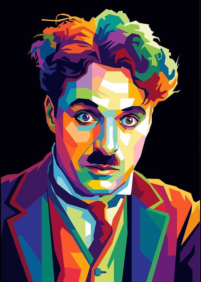 Charlie Chaplin Pop Art Portrait