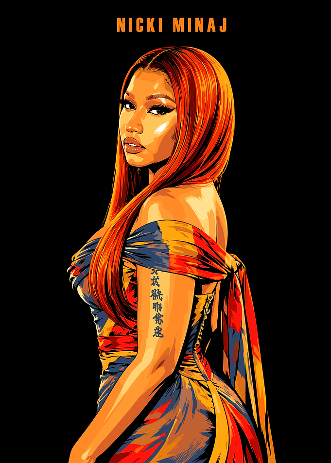 Nicki Minaj Digital Portrait Illustration