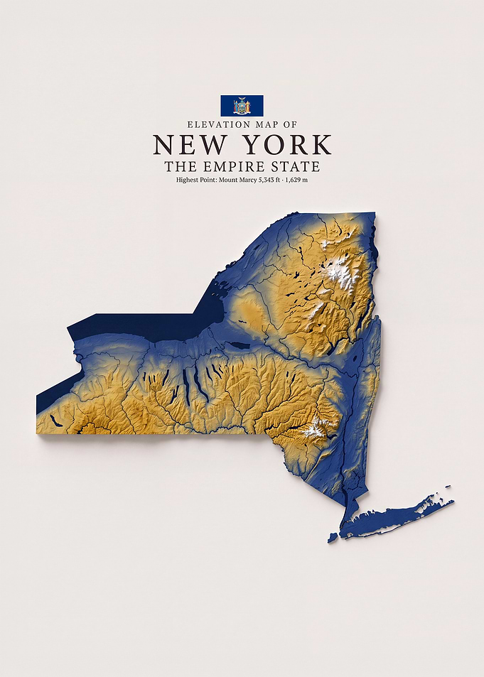 Elevation Map of New York State