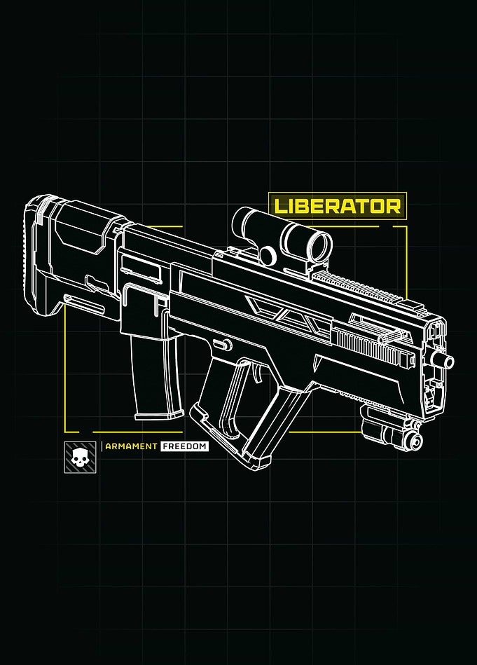 Helldivers II - Liberator Vertical Blueprint