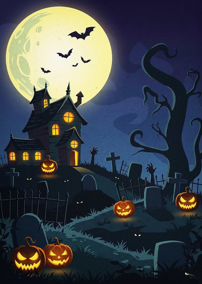 Halloween Spooky Night Haunted Post