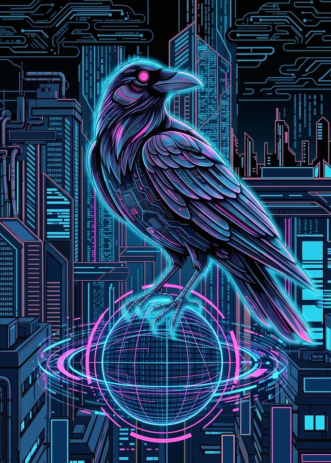 Neon Yatagarasu – Cyber Crow of Japanese Myth