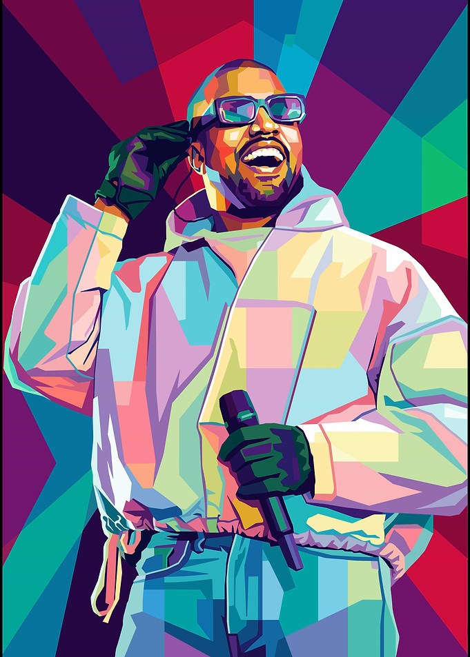 Kanye West Pop Art Portrait