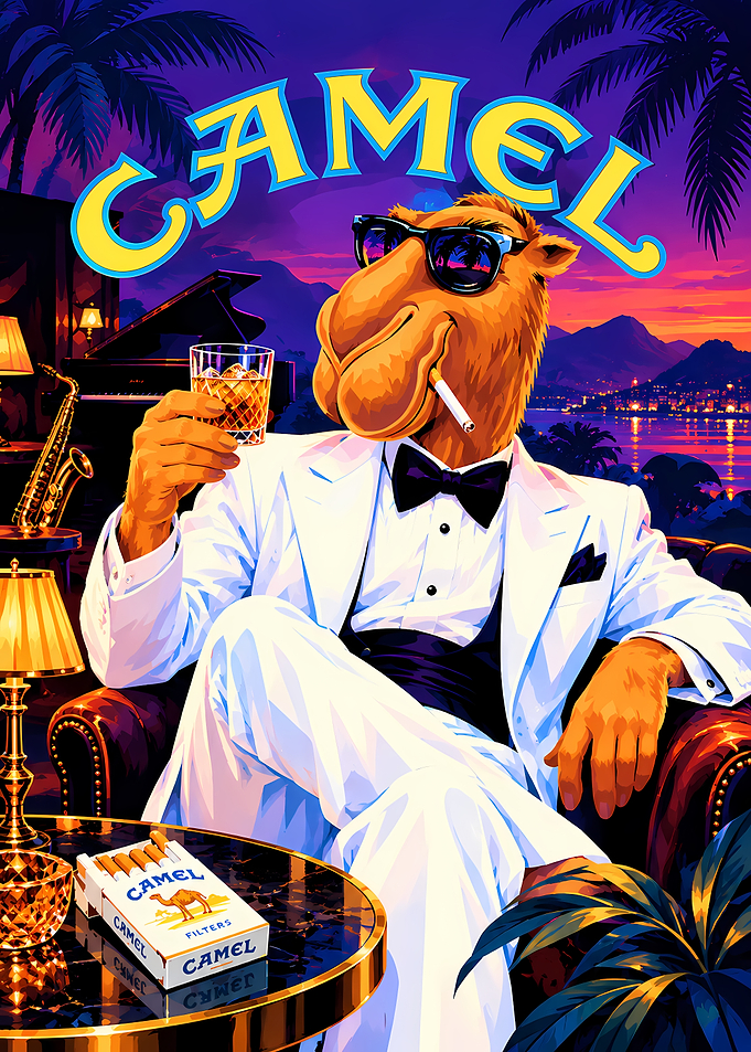 Joe Camel in a Tuxedo