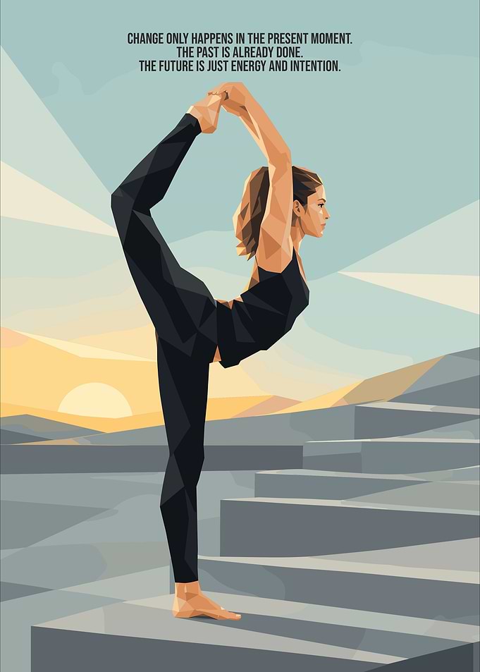 Yoga Dancer Pose Inspirational Poster