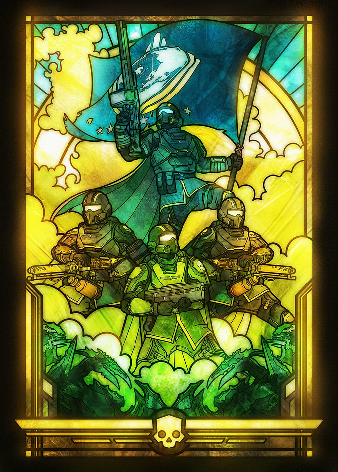 Helldivers II - Stained Glass Flag of Super Earth