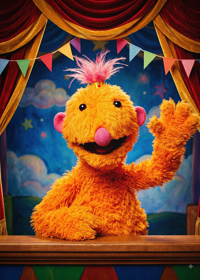 Cute Puppet Monster Art Poster