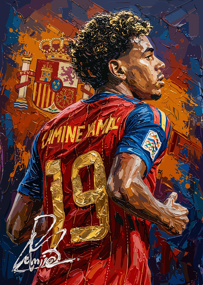 Lamine Yamal Spain Soccer Art